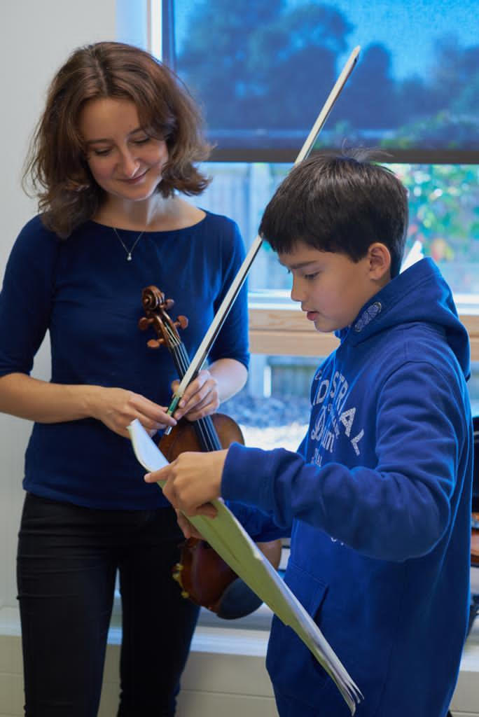 Tereza teaching a pupil